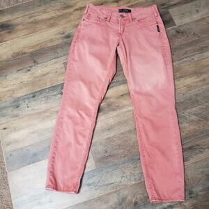 Silver Jeans Aoki Skinny Red Acid Wash Baumwolle Cotton Denim Jeans Size 26